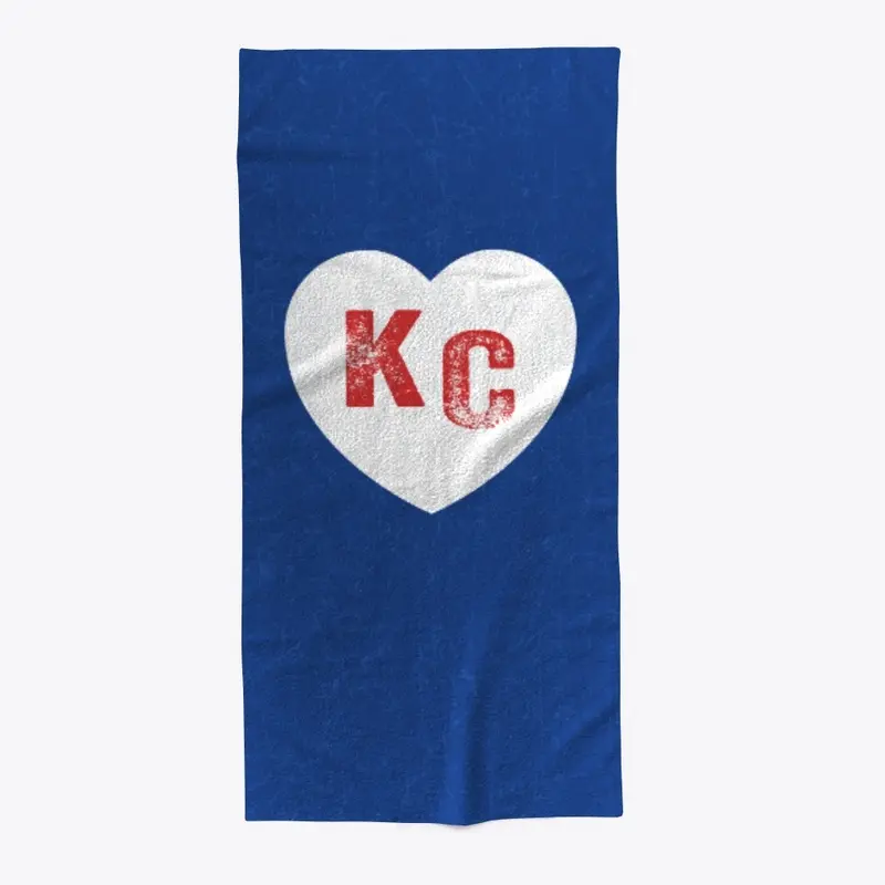 Kansas City Royal Blue Heart Pool Towel