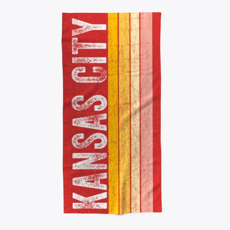 Kansas City Retro Red Pool Towel