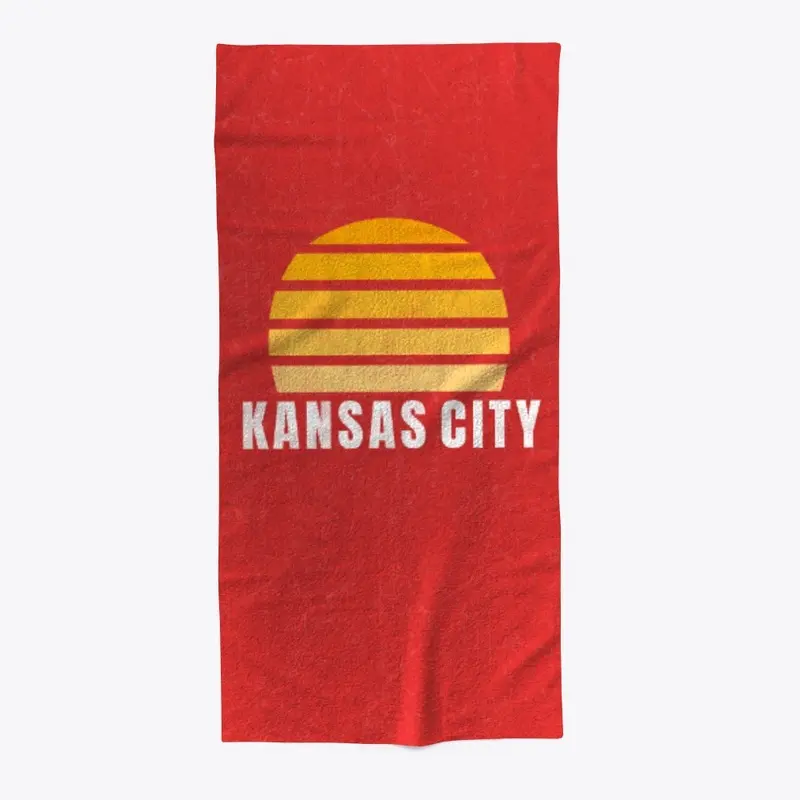 Kansas City Retro Beach Towel